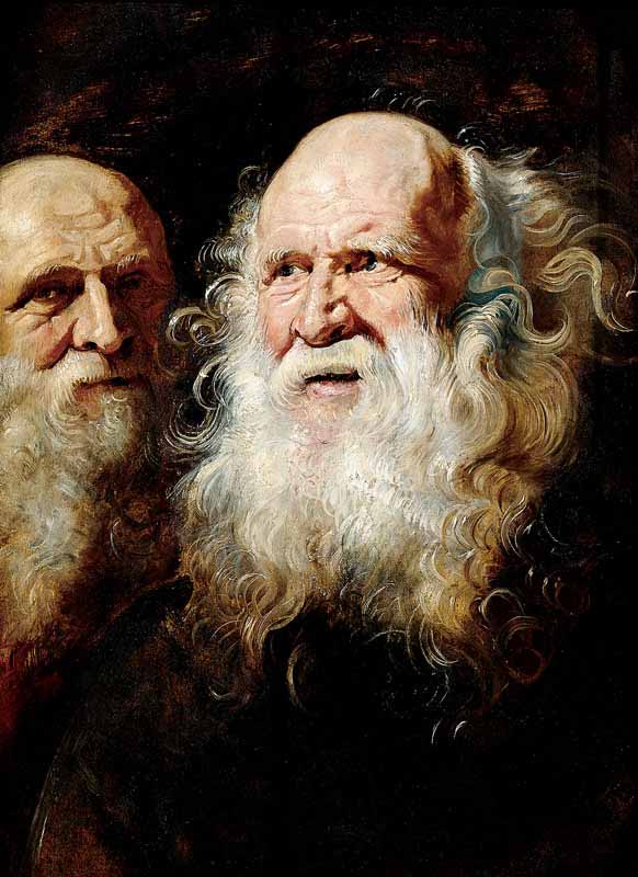 Peter Paul Rubens Study Heads of an Old Man